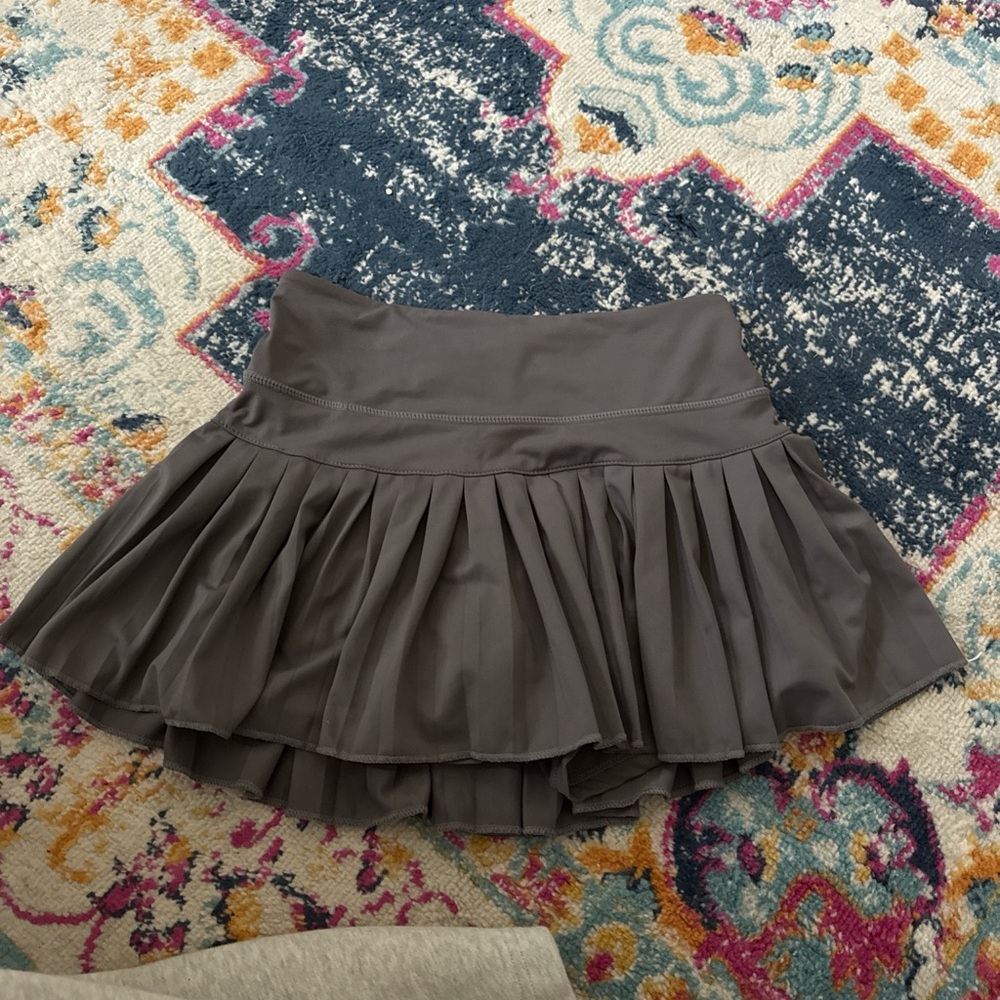 Gold Hinge grey mini skirt